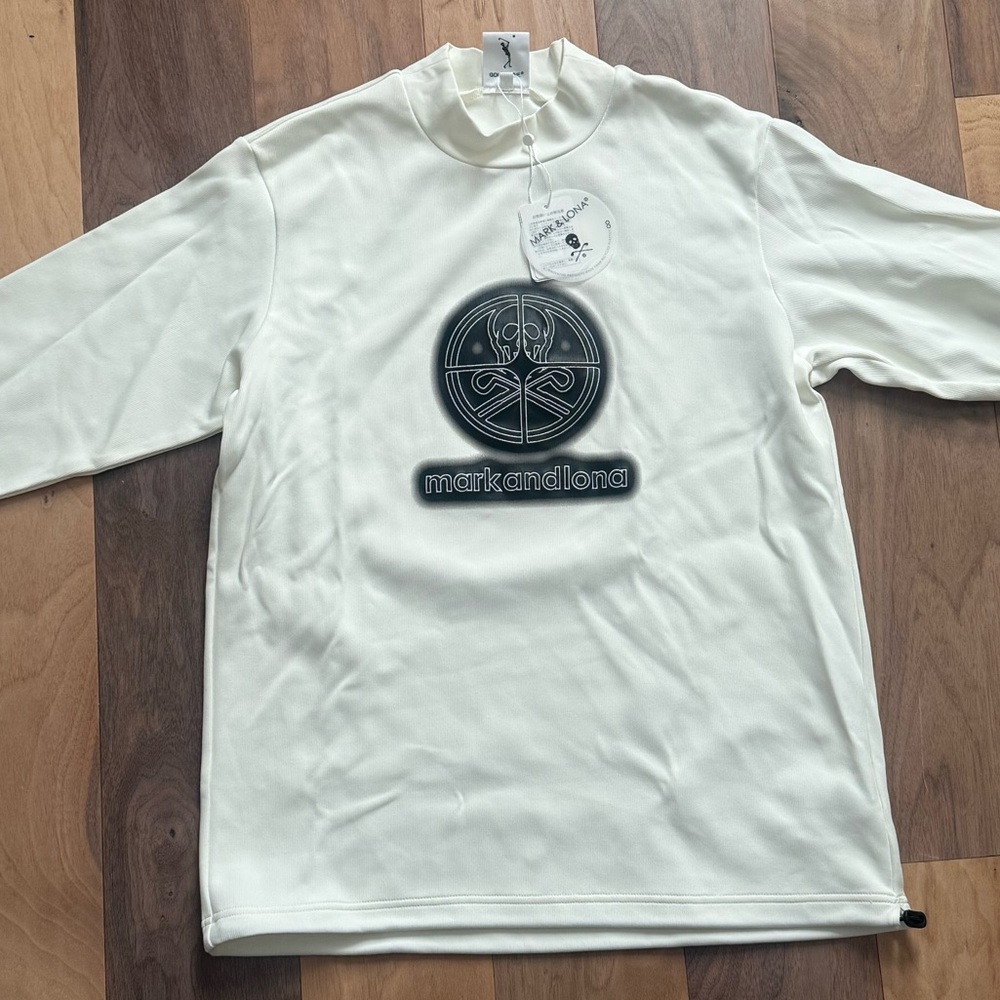 White Long Sleeve Shirt with Logo